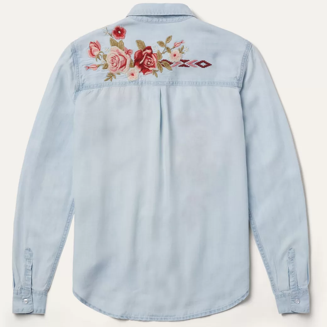 Long-Sleeved Embroidered Blouse | Stetson New