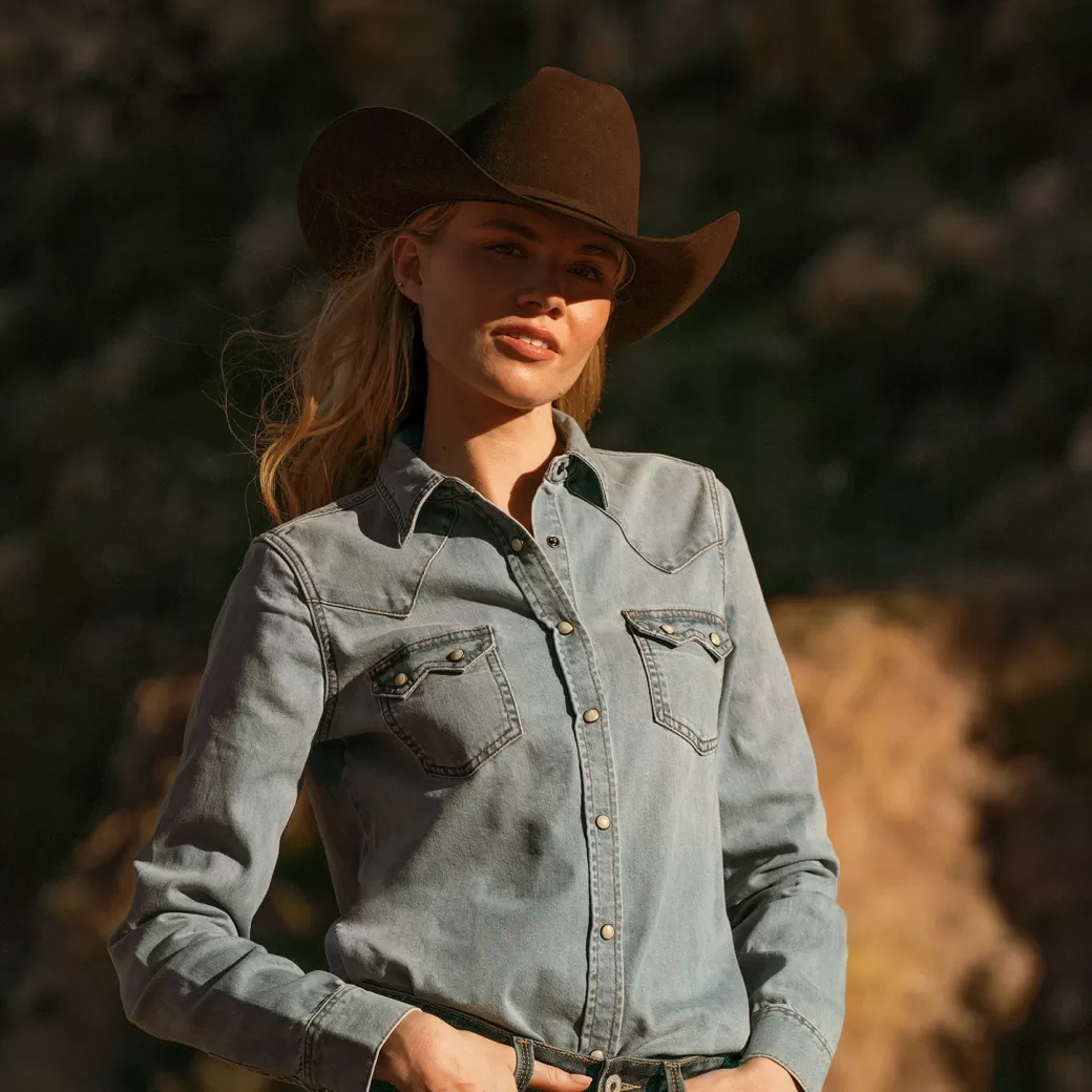 Loose Fit Denim Shirt | Stetson Flash Sale