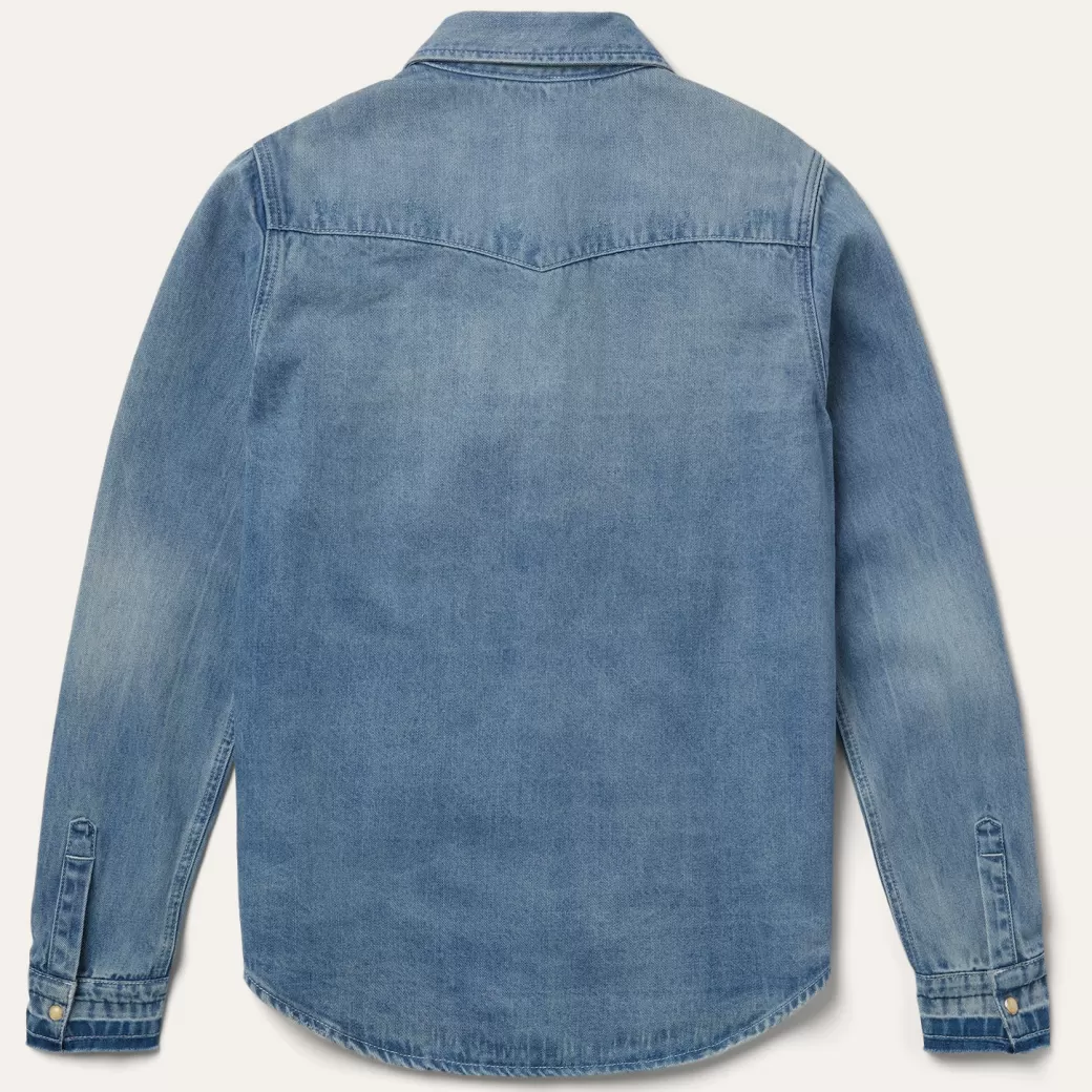 Loose Fit Denim Snap-Front Shirt | Stetson New