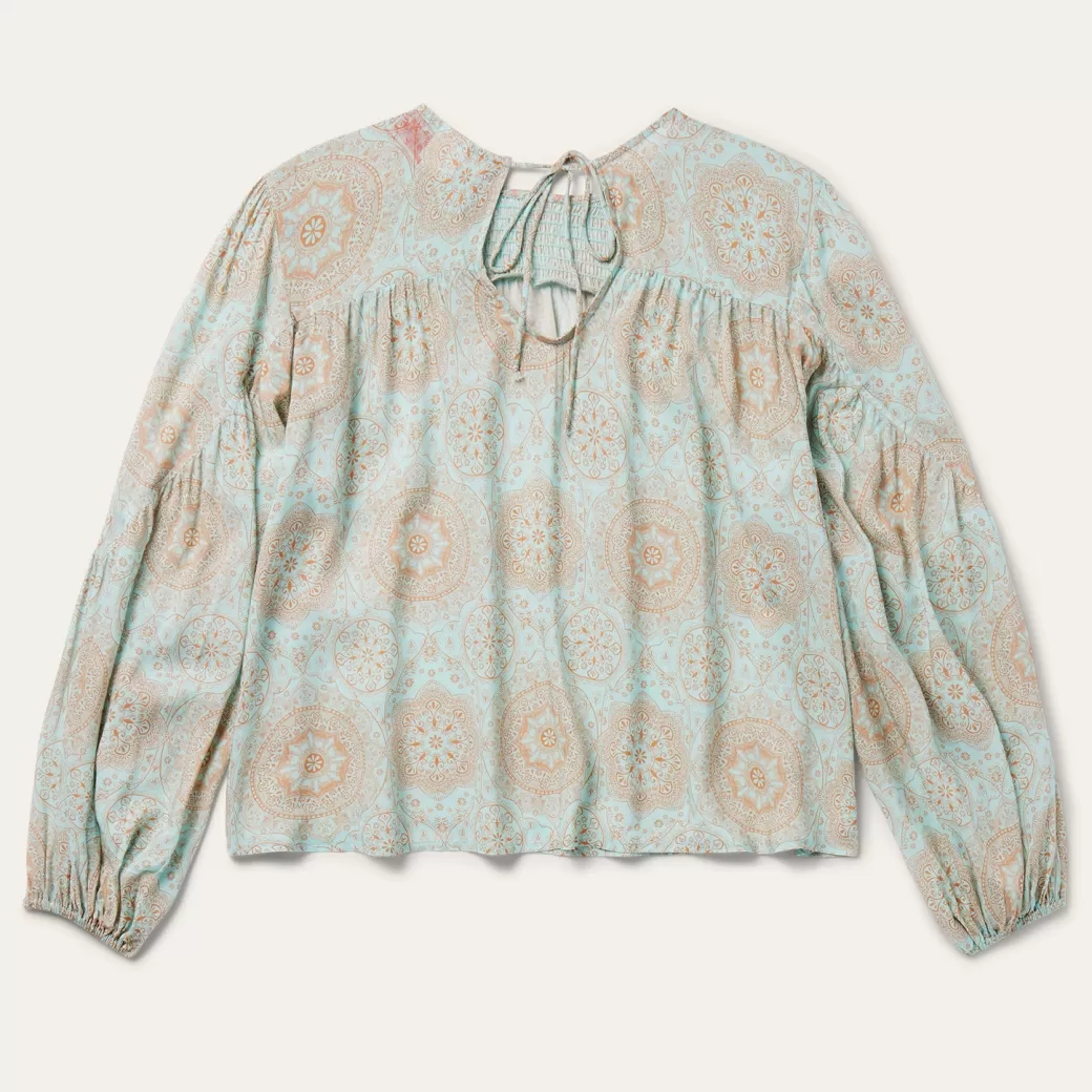 Mandala Print Peasant Blouse | Stetson Shop