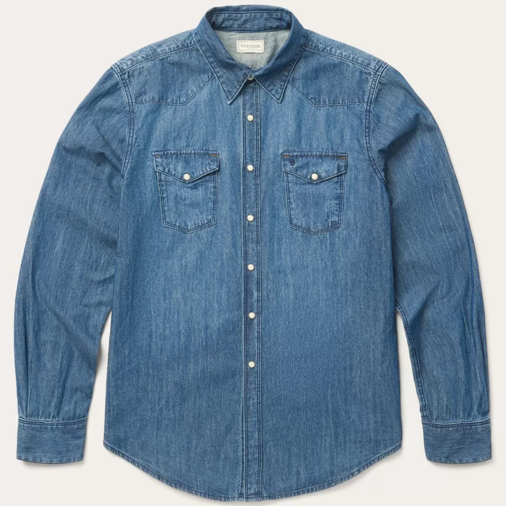 Medium Denim Shirt | Stetson Discount