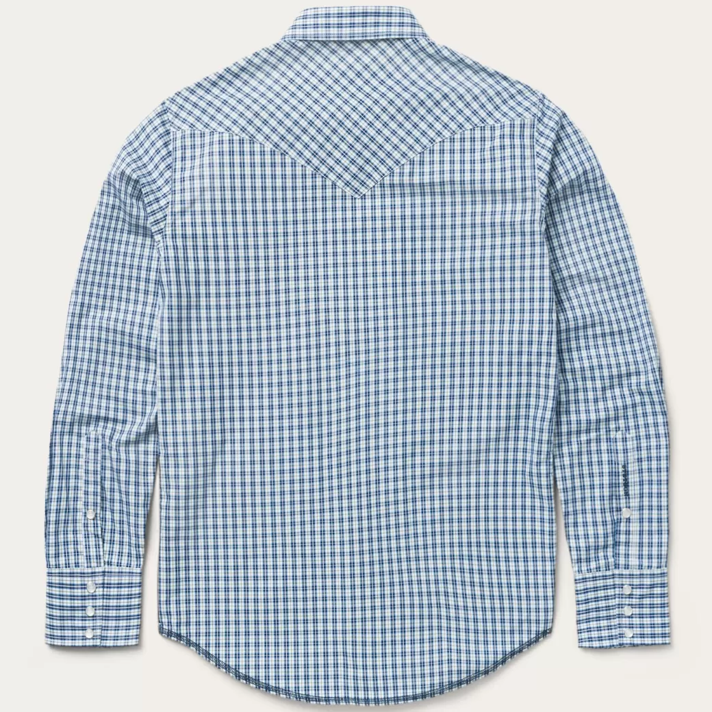 Modern Snap Front Shirt in Mini Check | Stetson Online