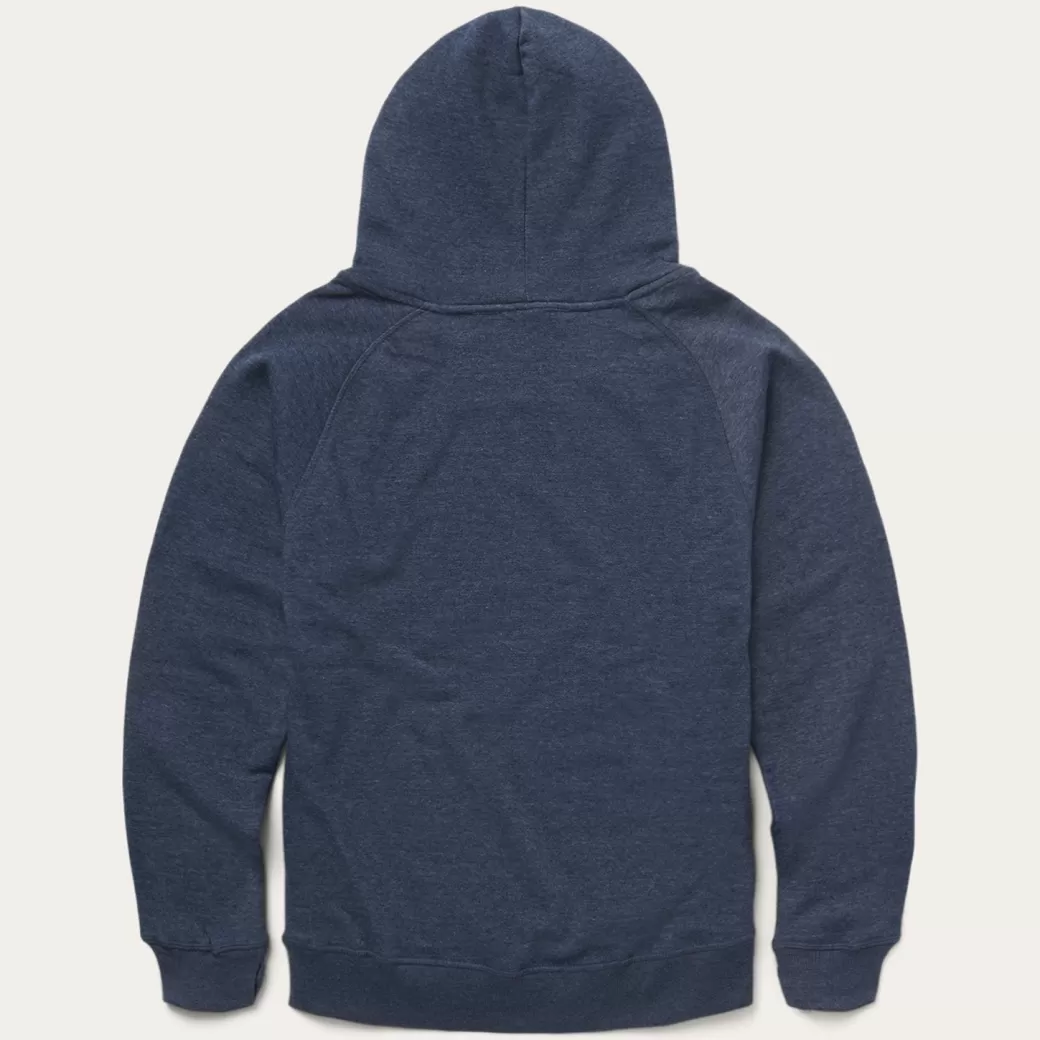 Navy Heather Fleece Knit Hooded Sweatshirt | Stetson Cheap