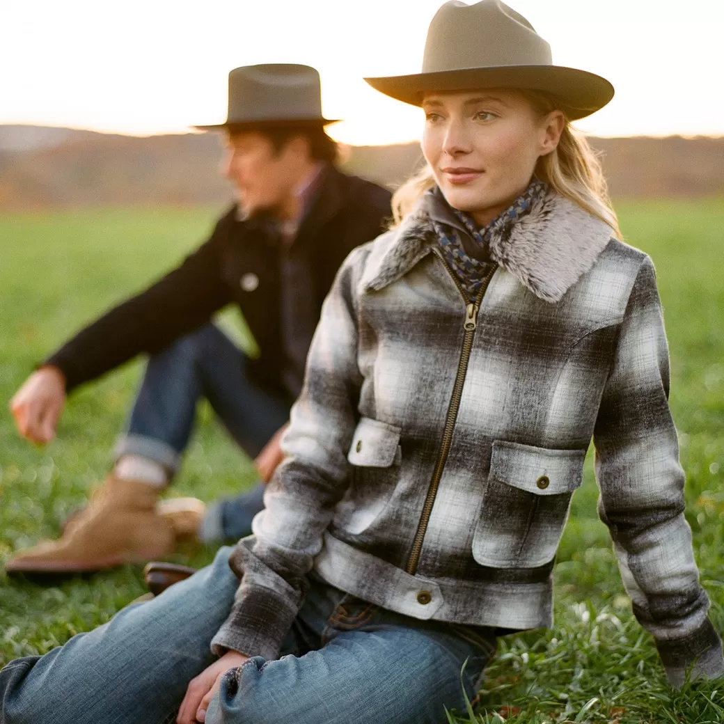 Plaid Cropped Jacket | Stetson Store