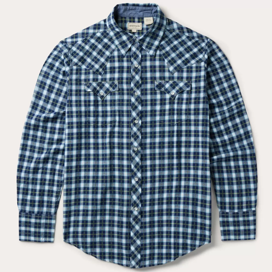 Plaid Twill Dobby Western Shirt | Stetson Sale