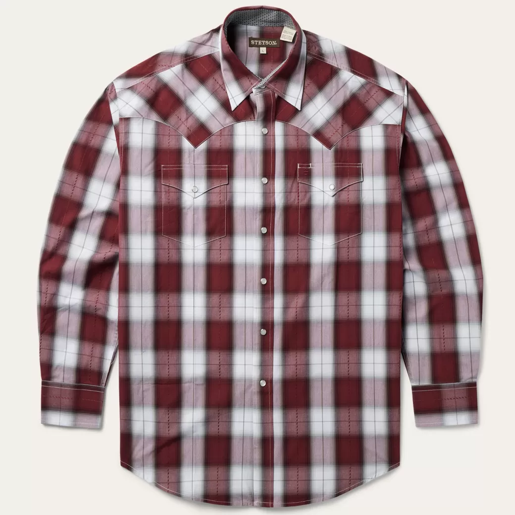 Shadow Plaid Western Shirt | Stetson Cheap