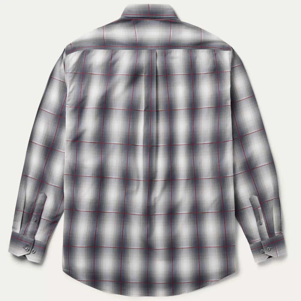 Smoke Ombre Plaid Button Front Shirt | Stetson Cheap