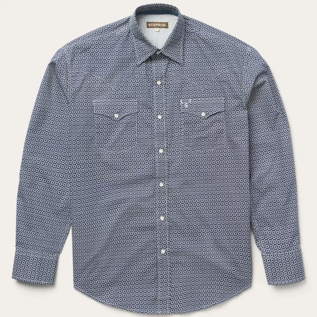 Snap Front Shirt in Deep | Stetson Flash Sale