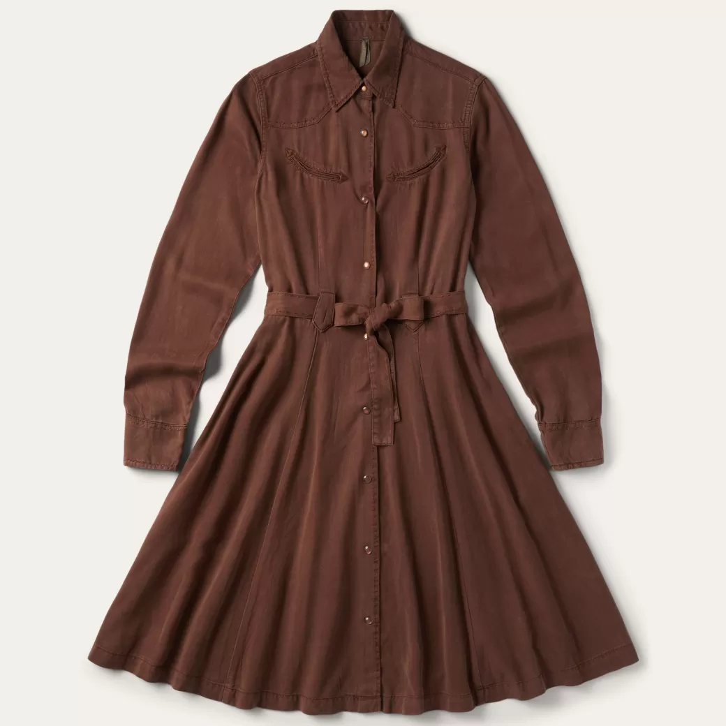 Tobacco Tencel Western Dress | Stetson Sale