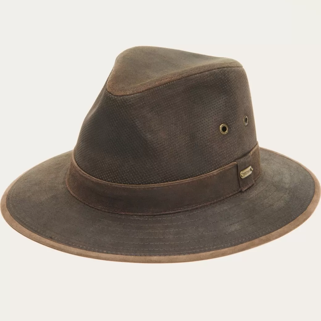 Weathered Leather Safari Hat | Stetson Cheap